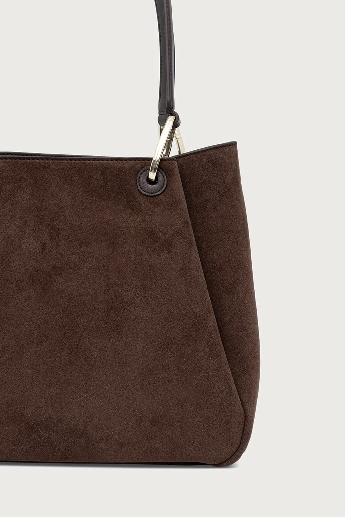 Doplňky HUGO tote taška dámská z imitace semiše Orin 2.0S_Small Tote 50568033 hnědá