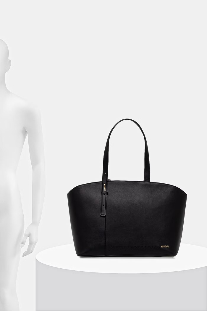 HUGO torebka shopper damska z imitacji skóry Yorih Tote zip 50567720