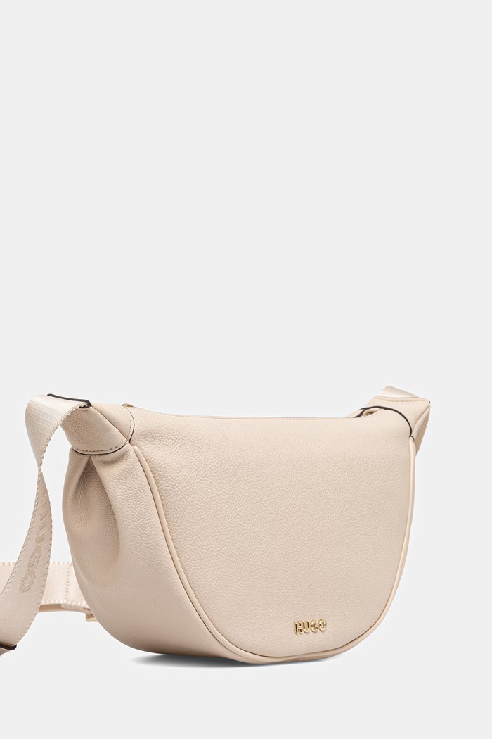 HUGO torebka crossbody damska z imitacji skóry Orin 2.0 Hobo 50567635 beżowy AW26