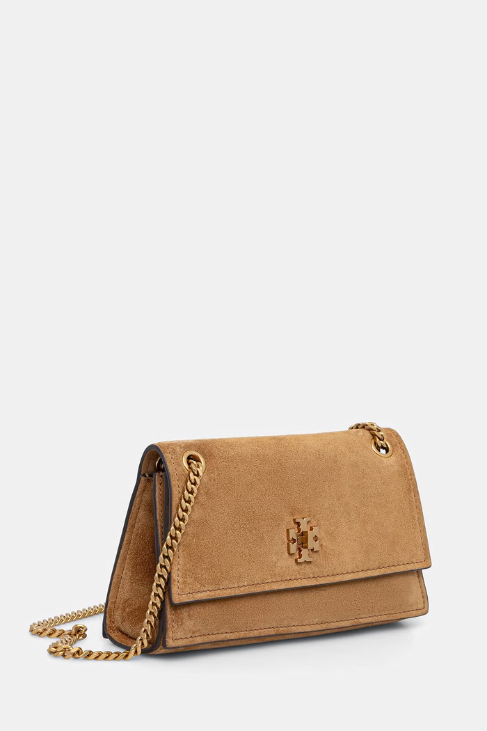 Tory Burch torebka crossbody damska zamszowa Kira 178150. brązowy AW26