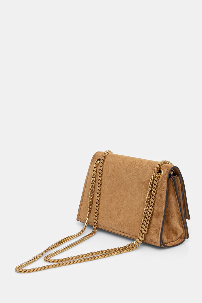 Akcesoria Tory Burch torebka crossbody damska zamszowa Kira 178150. brązowy