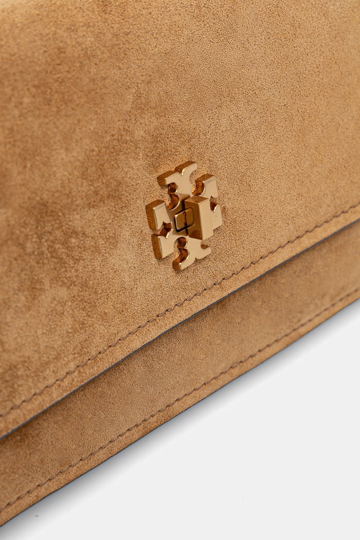 Tory Burch torebka crossbody damska zamszowa Kira brązowy 178150.
