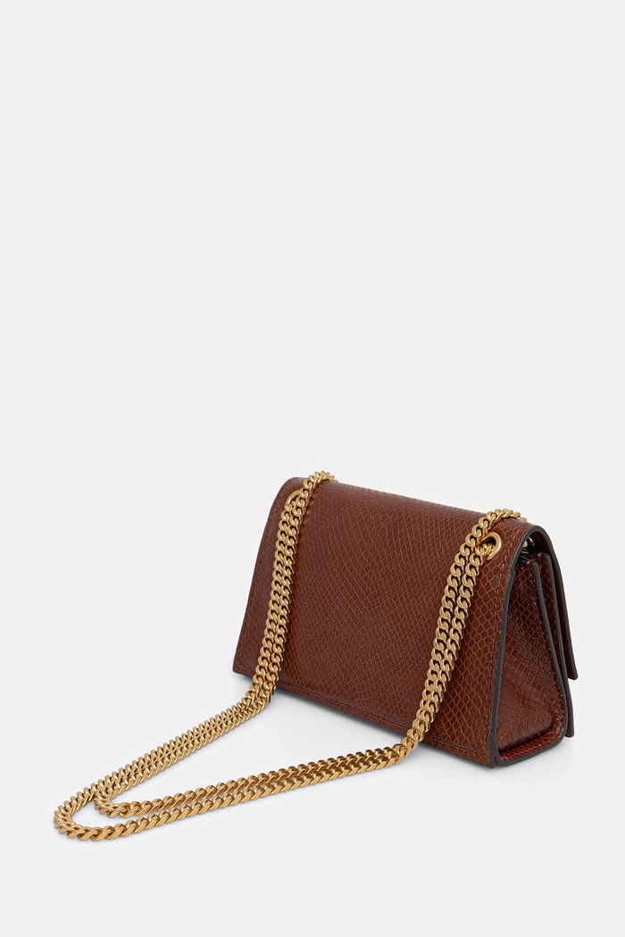 Akcesoria Tory Burch torebka crossbody damska skórzana Kira 186926 brązowy