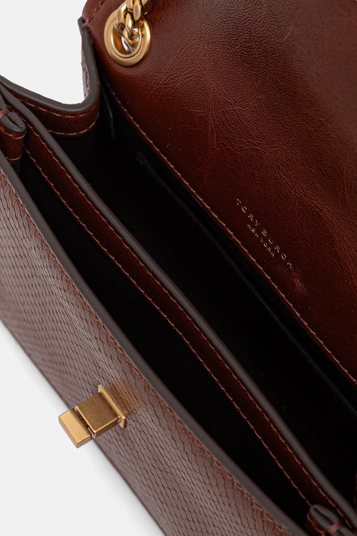 Tory Burch torebka crossbody damska skórzana Kira 186926 brązowy