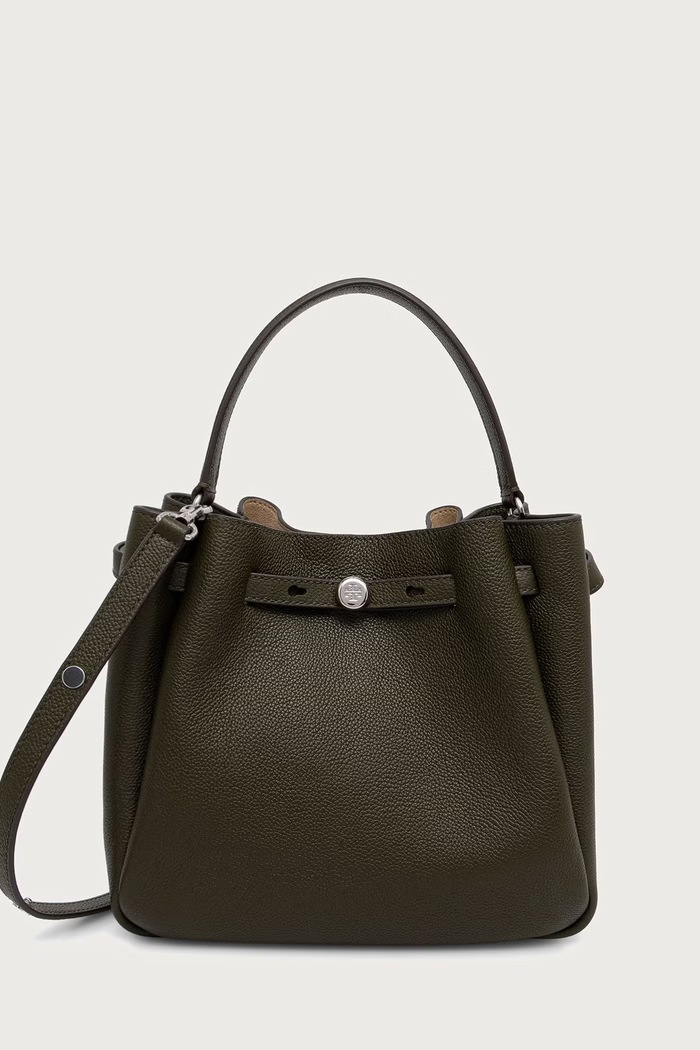 Tory Burch kabelka typu tote dámska kožená Romy zelená 166982