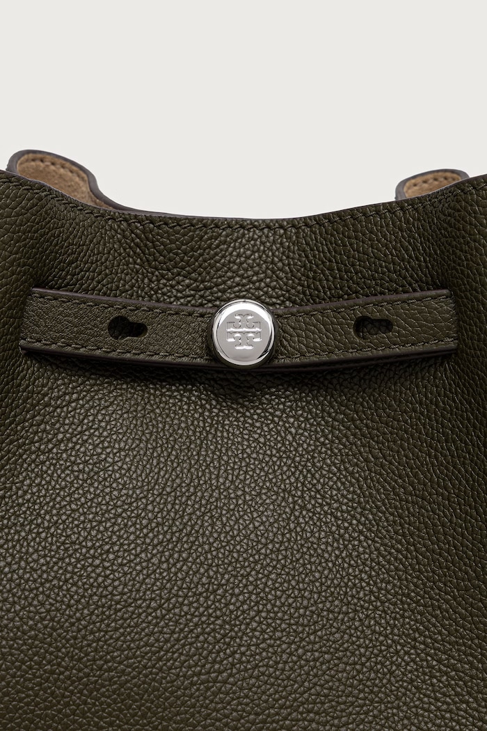 Tory Burch kabelka typu tote dámska kožená Romy zelená 166982