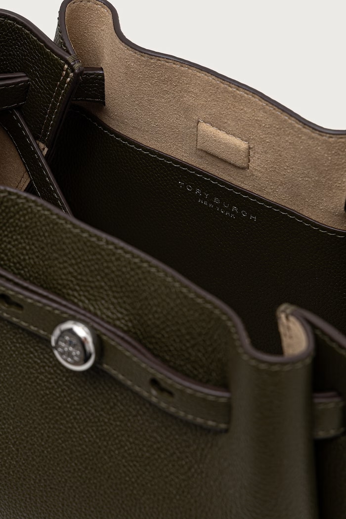 Tory Burch kabelka typu tote dámska kožená Romy 166982 zelená