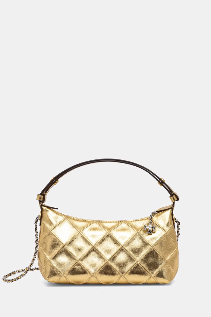 Tory Burch torebka crossbody damska skórzana Fleming złoty 185799