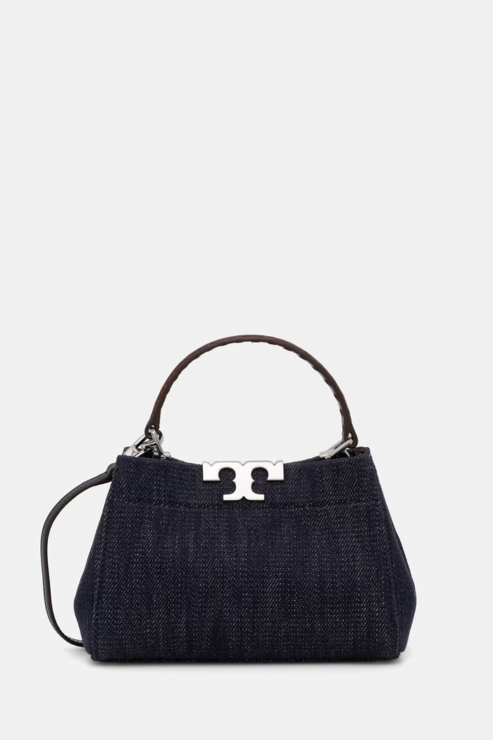 Tory Burch torebka damska jeansowa Eleanor granatowy 182874