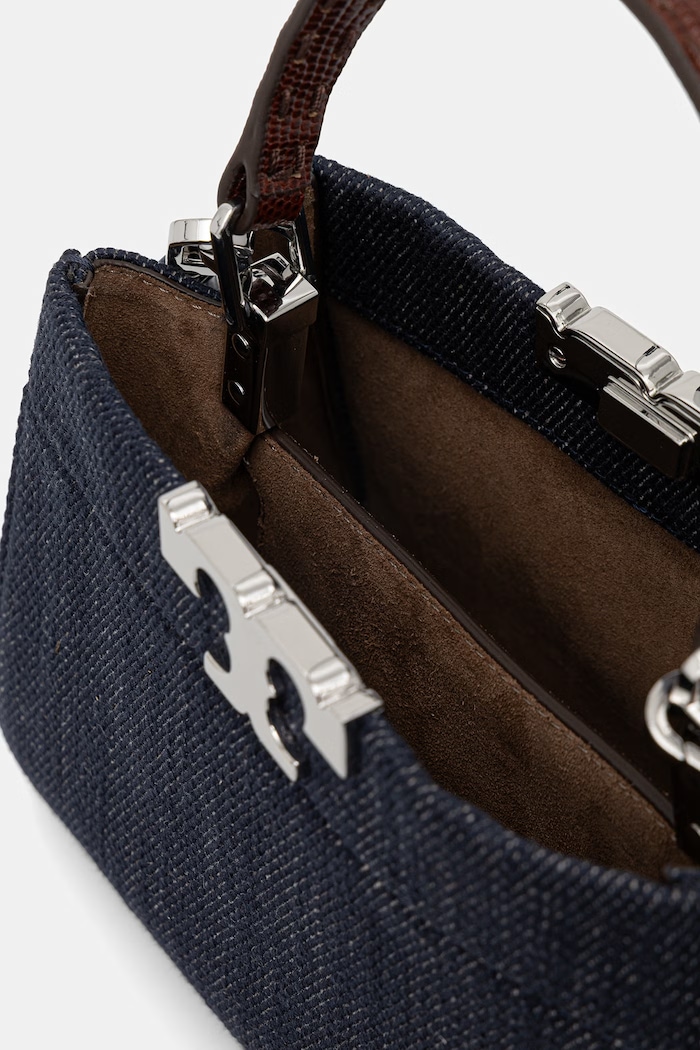 Tory Burch torebka damska jeansowa Eleanor granatowy 182874