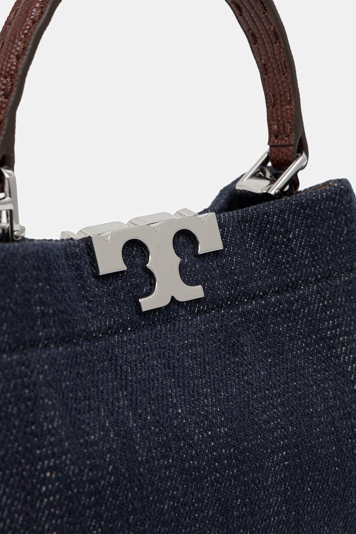 Tory Burch torebka damska jeansowa Eleanor 182874 granatowy