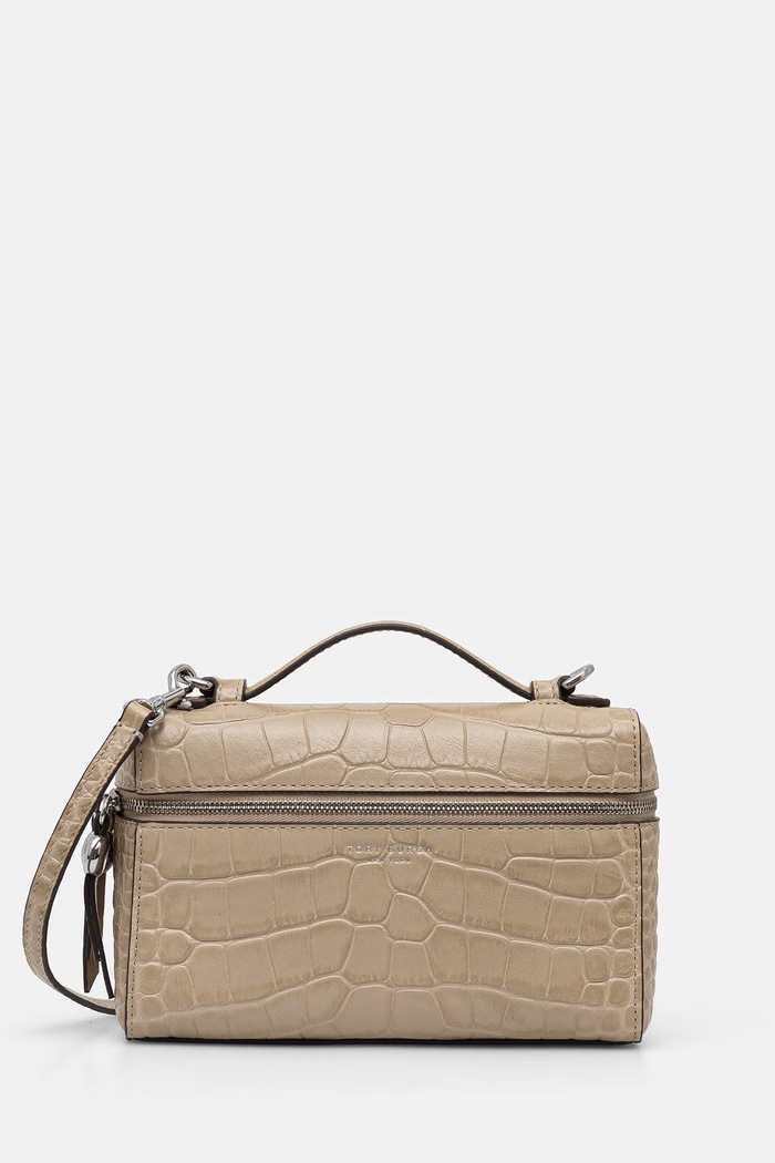 Tory Burch torebka crossbody damska skórzana Romy beżowy 183015