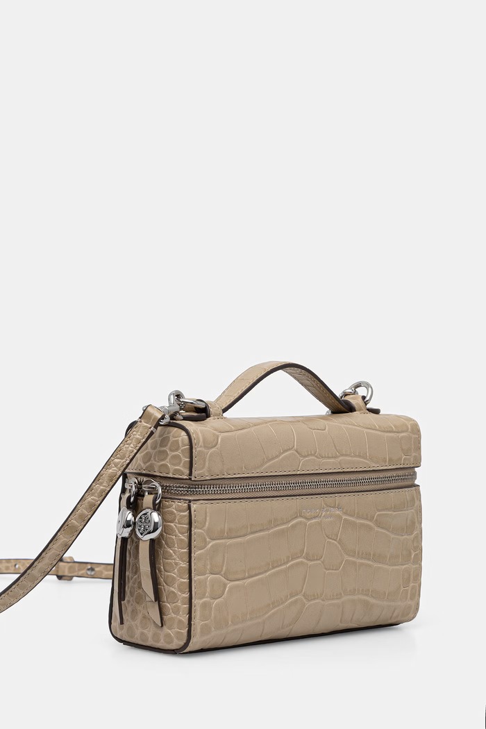 Tory Burch torebka crossbody damska skórzana Romy 183015 beżowy AW26
