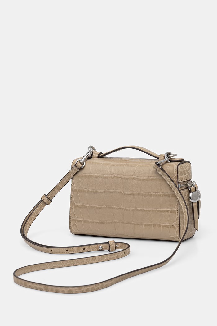 Akcesoria Tory Burch torebka crossbody damska skórzana Romy 183015 beżowy