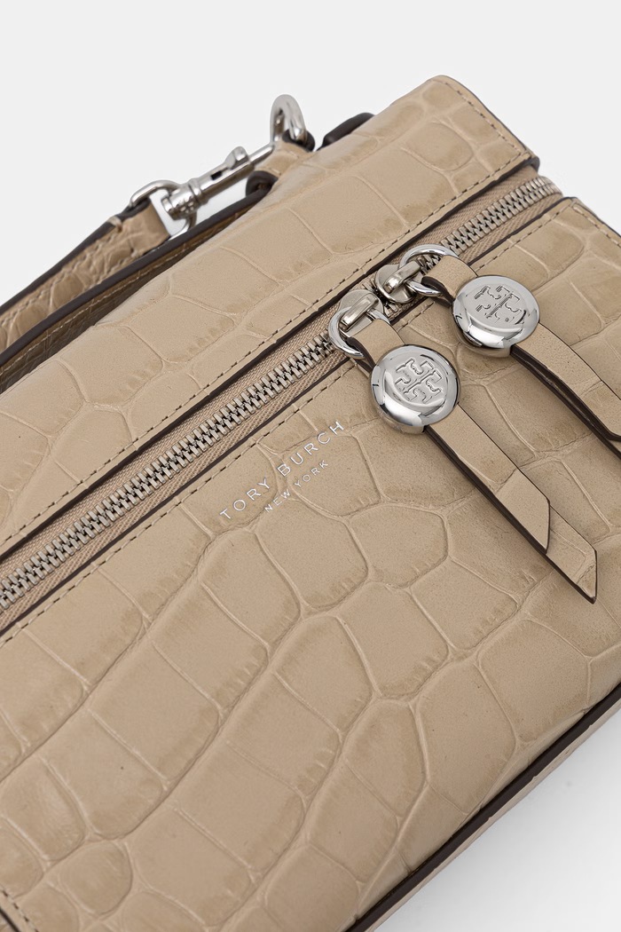 Tory Burch torebka crossbody damska skórzana Romy beżowy 183015