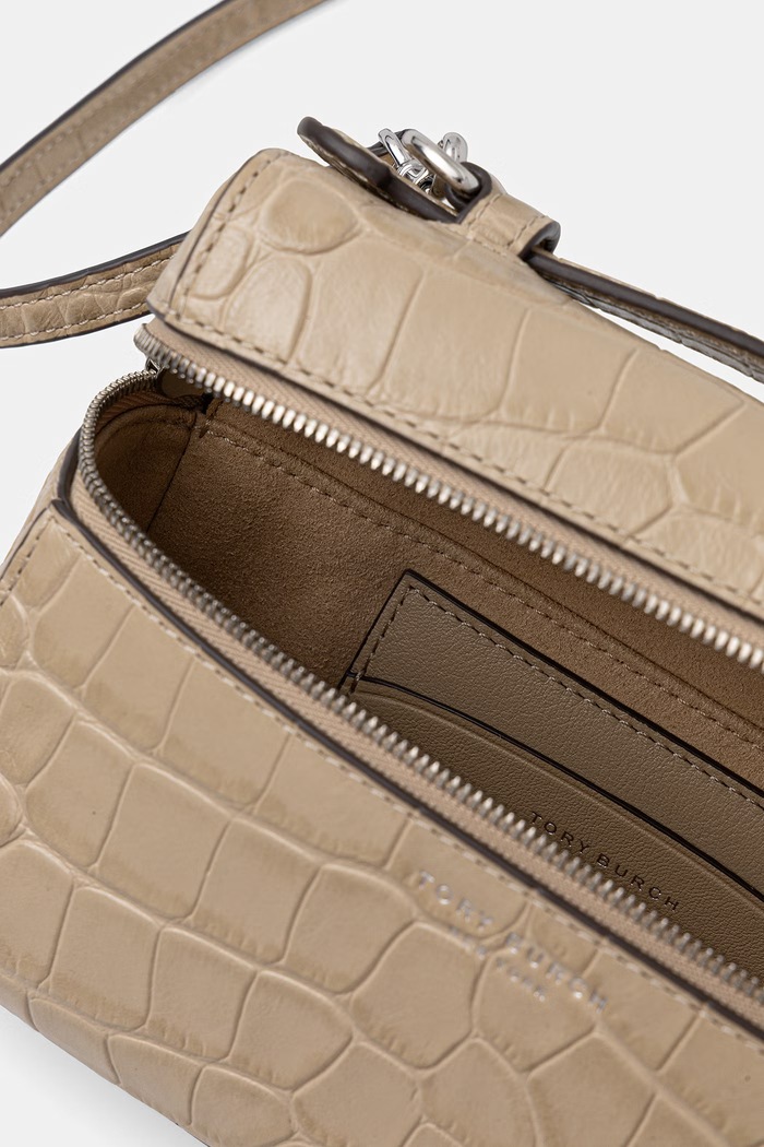 Tory Burch torebka crossbody damska skórzana Romy 183015 beżowy