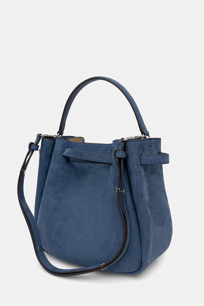 Tory Burch torebka damska skórzana Romy niebieski 182904