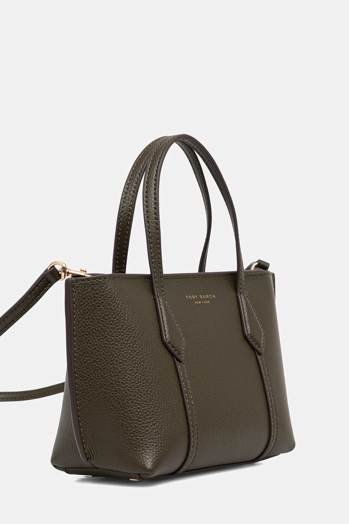 Tory Burch Tote γυναικεία δερμάτινη Perry 177399 πράσινο AW26