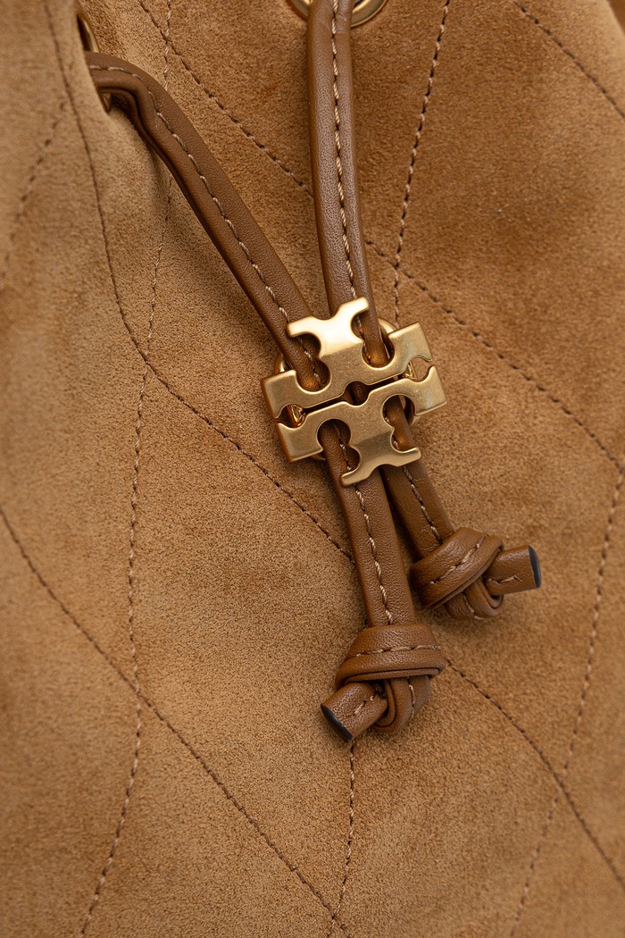 Tory Burch torebka crossbody damska zamszowa Charlie 183592 brązowy