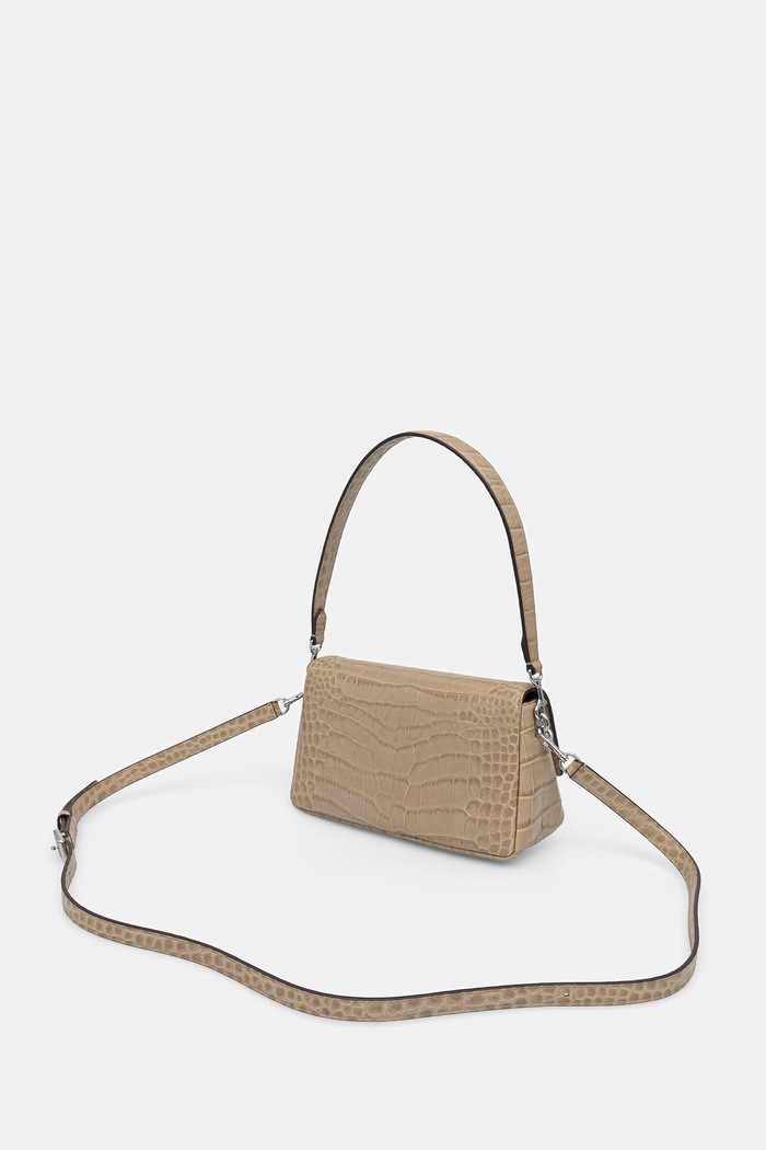 Tory Burch torebka crossbody damska skórzana Charlie beżowy 183522