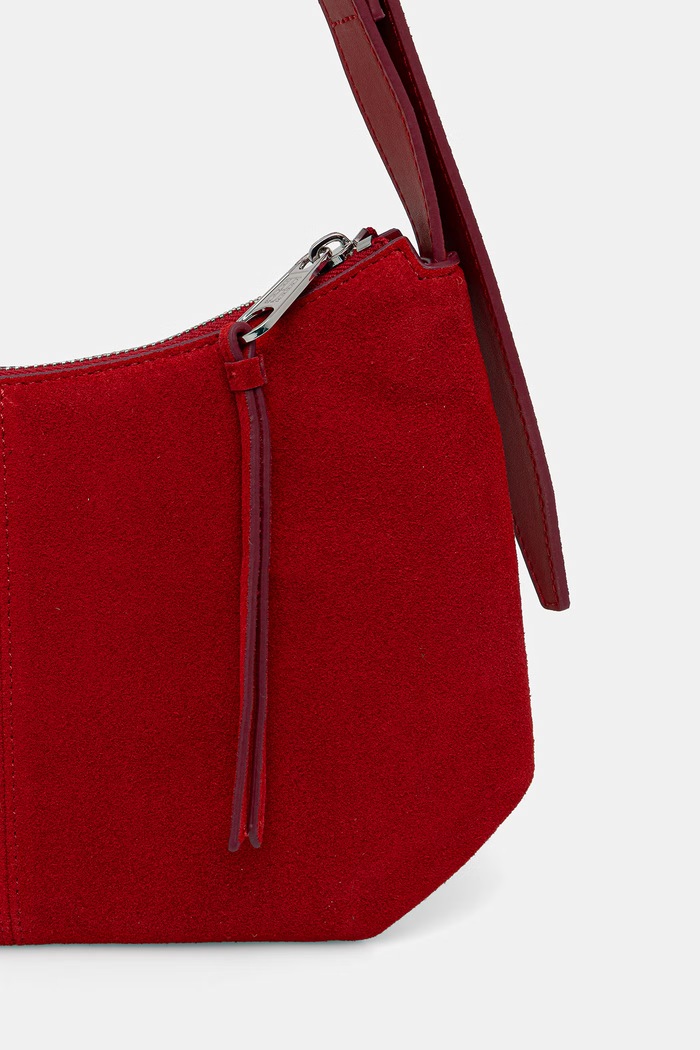 Tommy Jeans klasična torbica ženska semišasta rdeča AW0AW18859