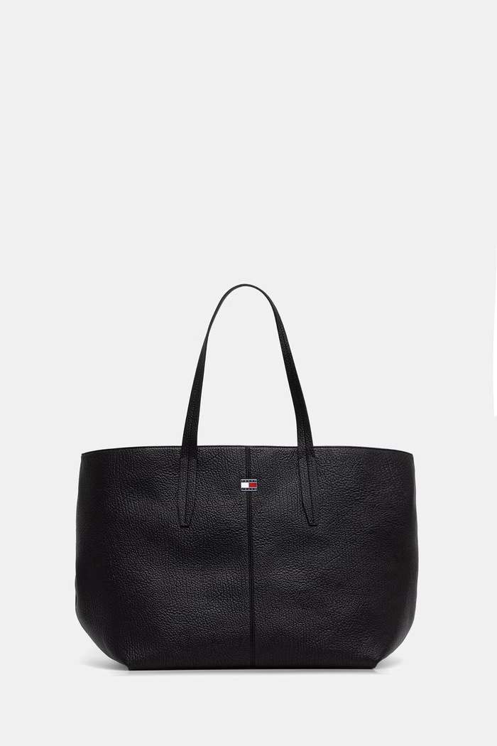 Tommy Jeans shopper torba ženska iz umetnega usnja črna AW0AW18789