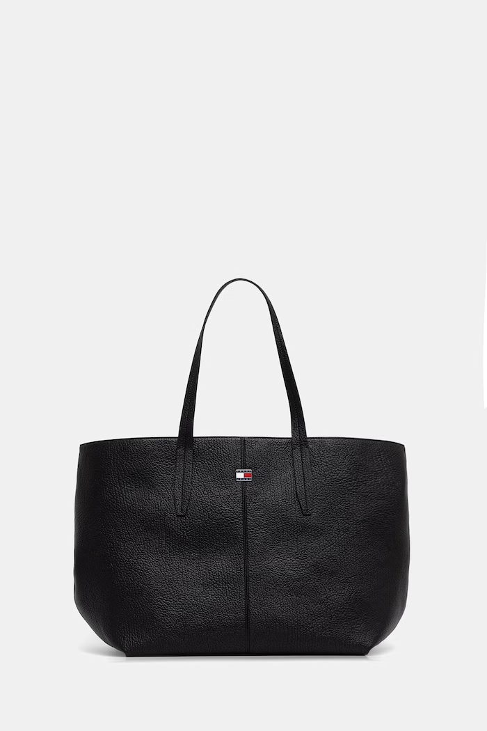 Tommy Jeans shopper torba ženska iz umetnega usnja črna AW0AW18789