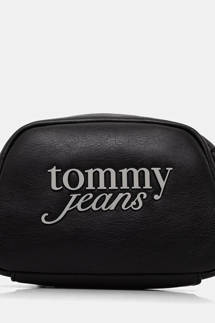 Accesorii Tommy Jeans geantă crossbody pentru femei, cu imitație de piele AW0AW18785 negru