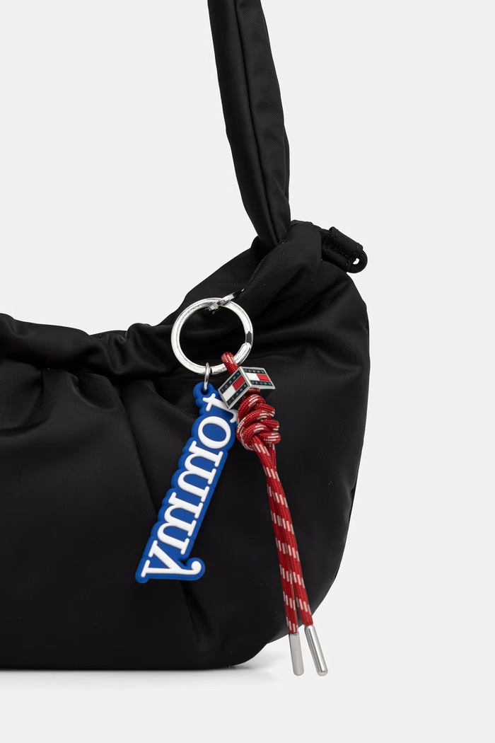 Dodatki Tommy Jeans hobo torbica ženska AW0AW18780 črna