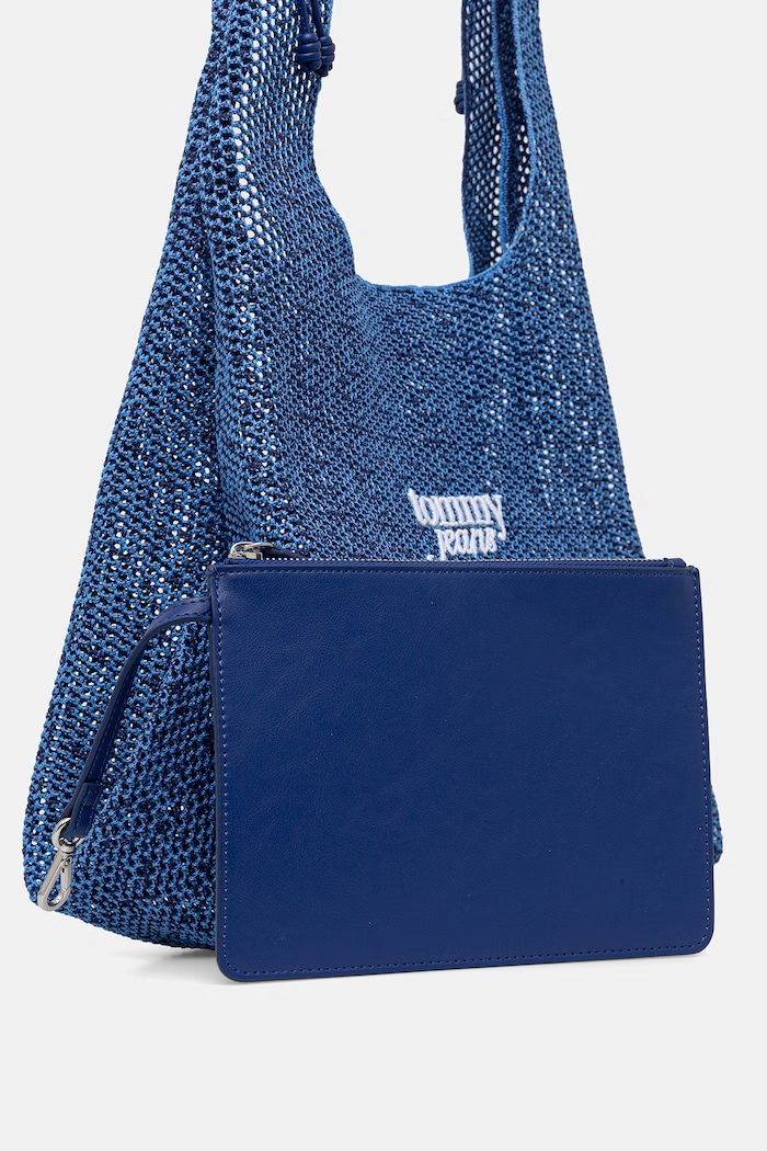 Tommy Jeans tote bag pentru femei AW0AW18778 albastru