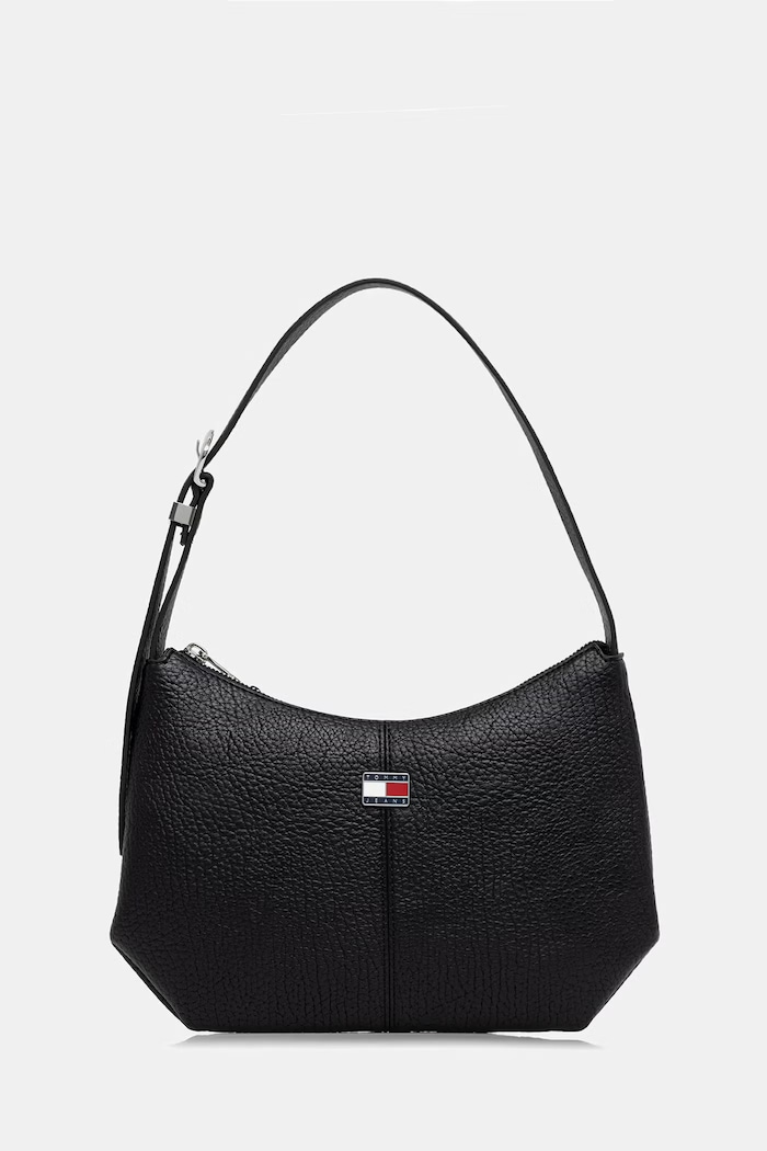 Tommy Jeans klasična torbica ženska iz umetnega usnja črna AW0AW18777