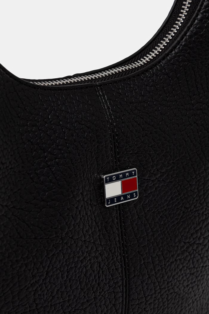 Dodatki Tommy Jeans hobo torbica ženska iz umetnega usnja AW0AW18776 črna