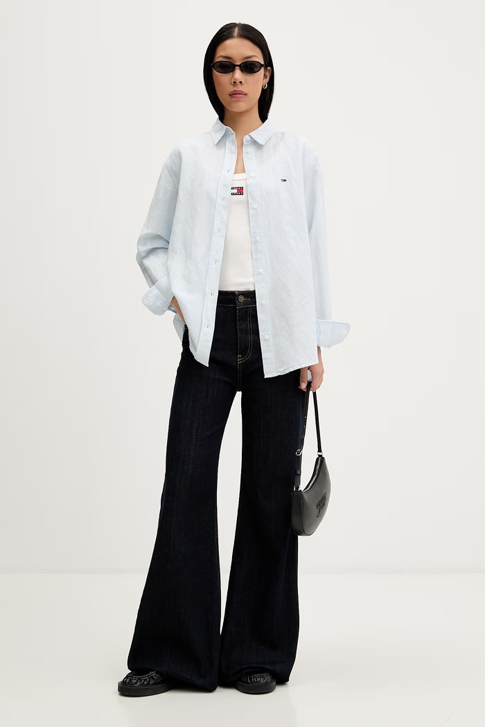 Tommy Jeans geantă baguette pentru femei, cu imitație de piele AW0AW18773