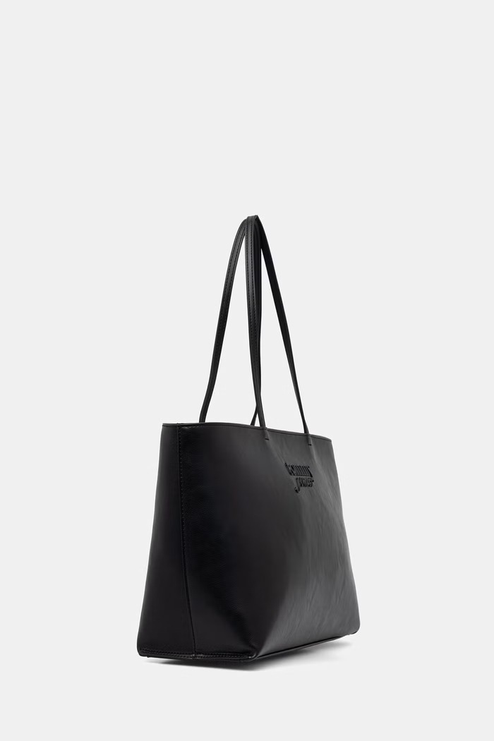 Tommy Jeans torebka shopper damska z imitacji skóry AW0AW18772 czarny AW26