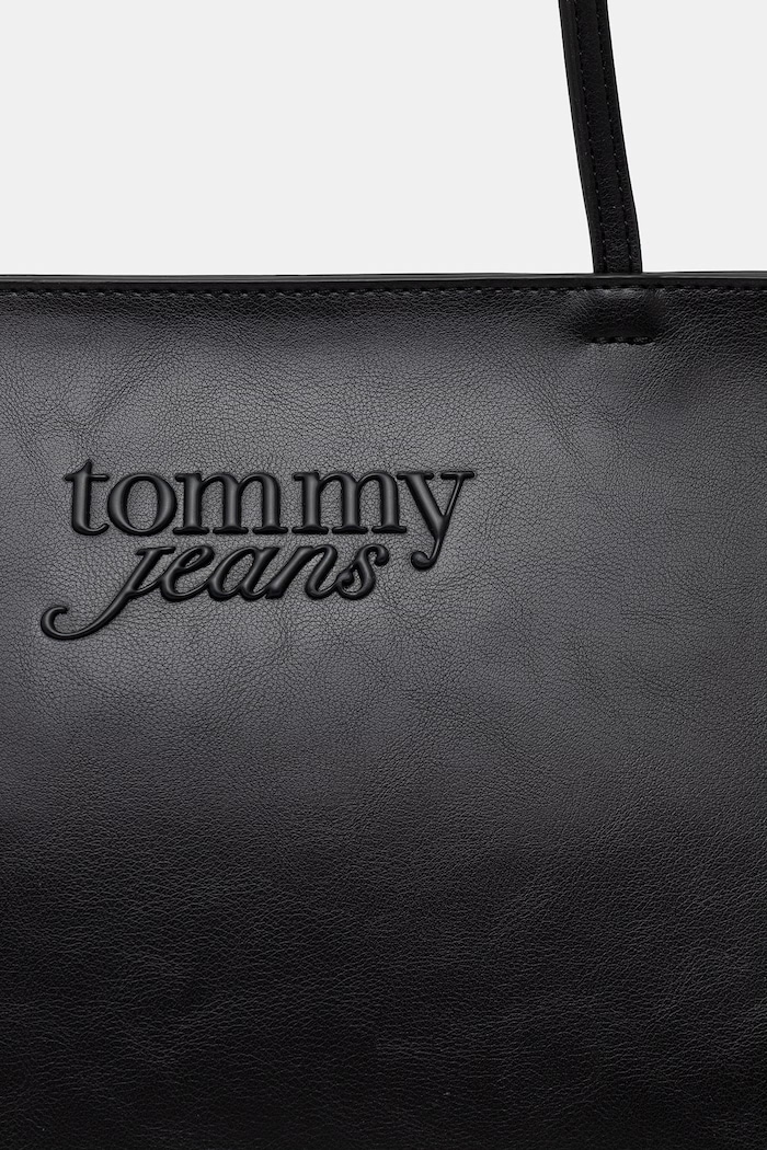 Tommy Jeans torebka shopper damska z imitacji skóry czarny AW0AW18772