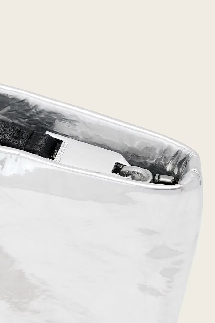 AllSaints geantă plic pentru femei, din piele BETTINA argintiu W717XD