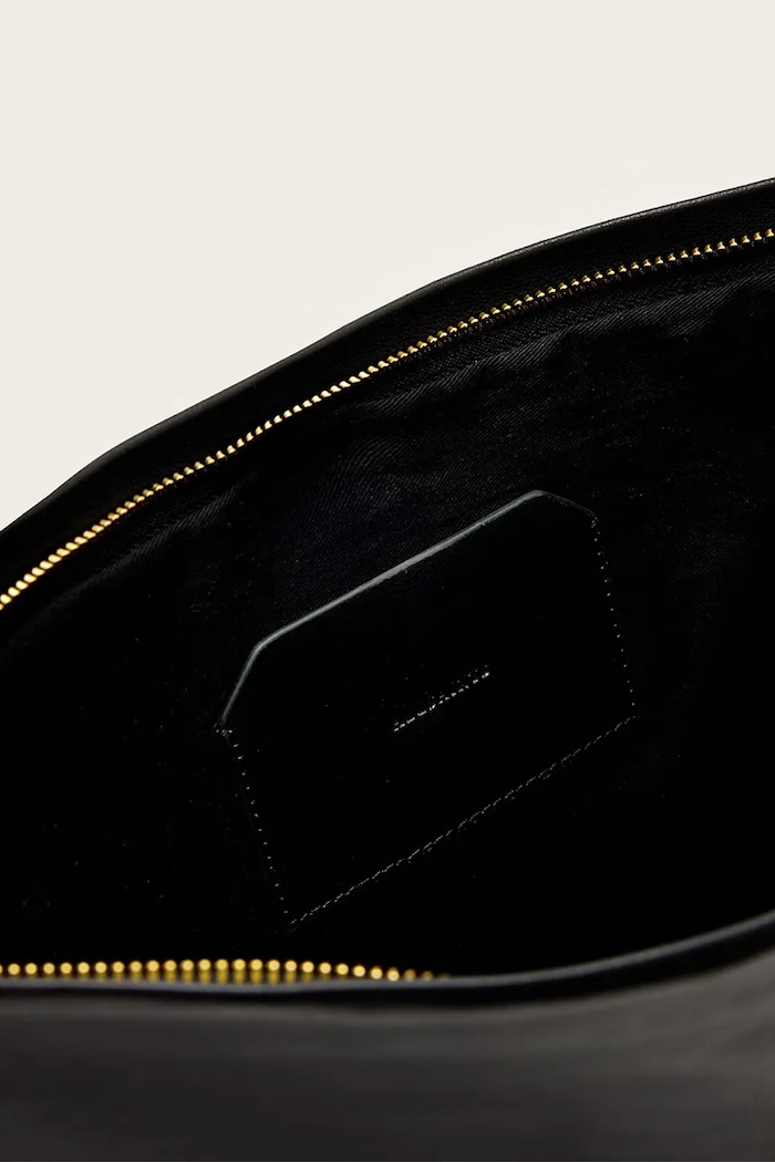 Αξεσουάρ AllSaints Κλατς γυναικεία δερμάτινη BETTINA W429XE μαύρο