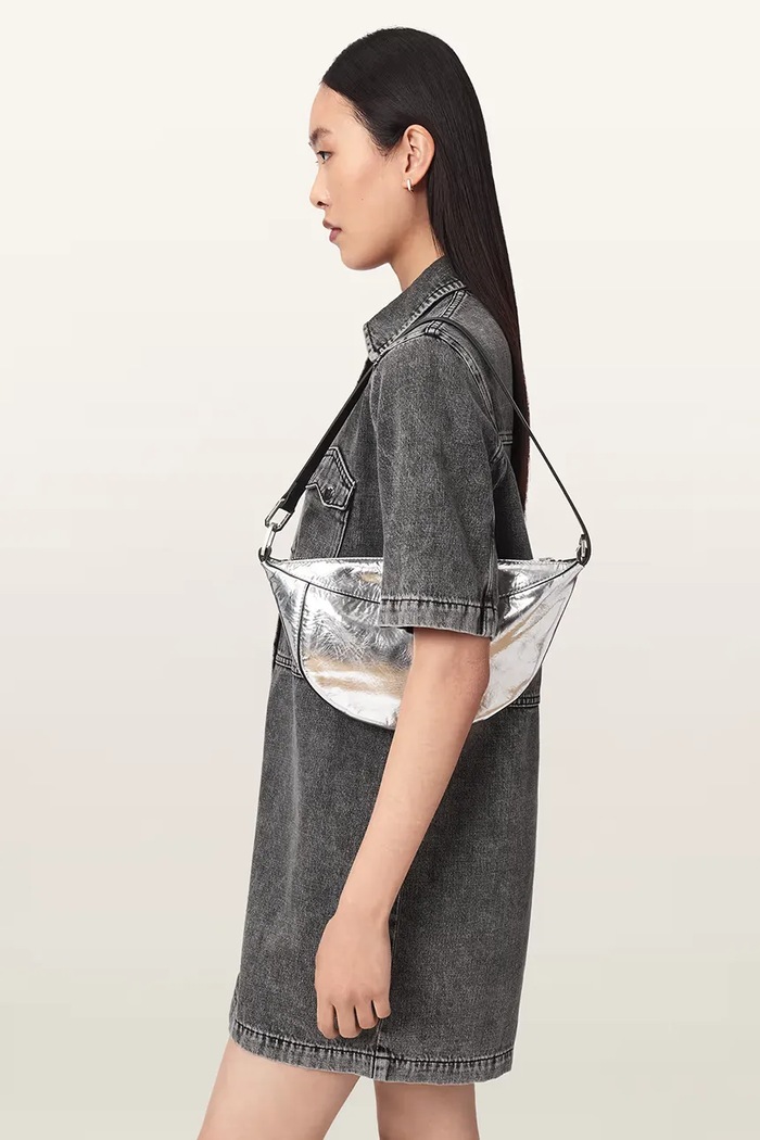 AllSaints hobo bag pentru femei, din piele LUNA W718XD