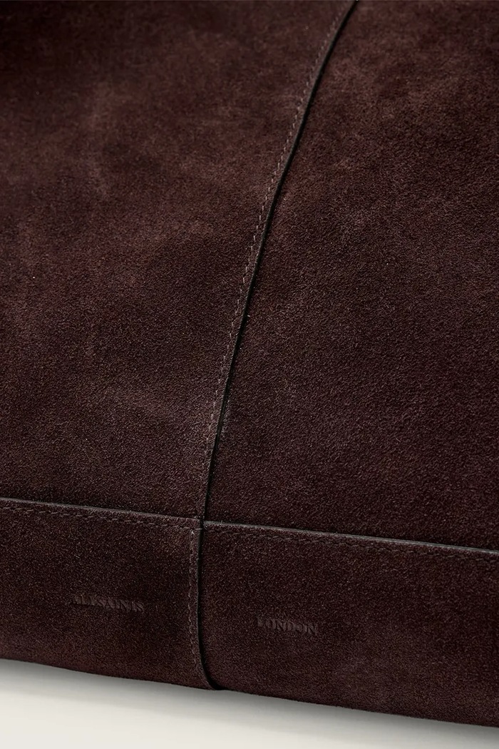 AllSaints torebka shopper damska zamszowa ROSALIE W715XD brązowy