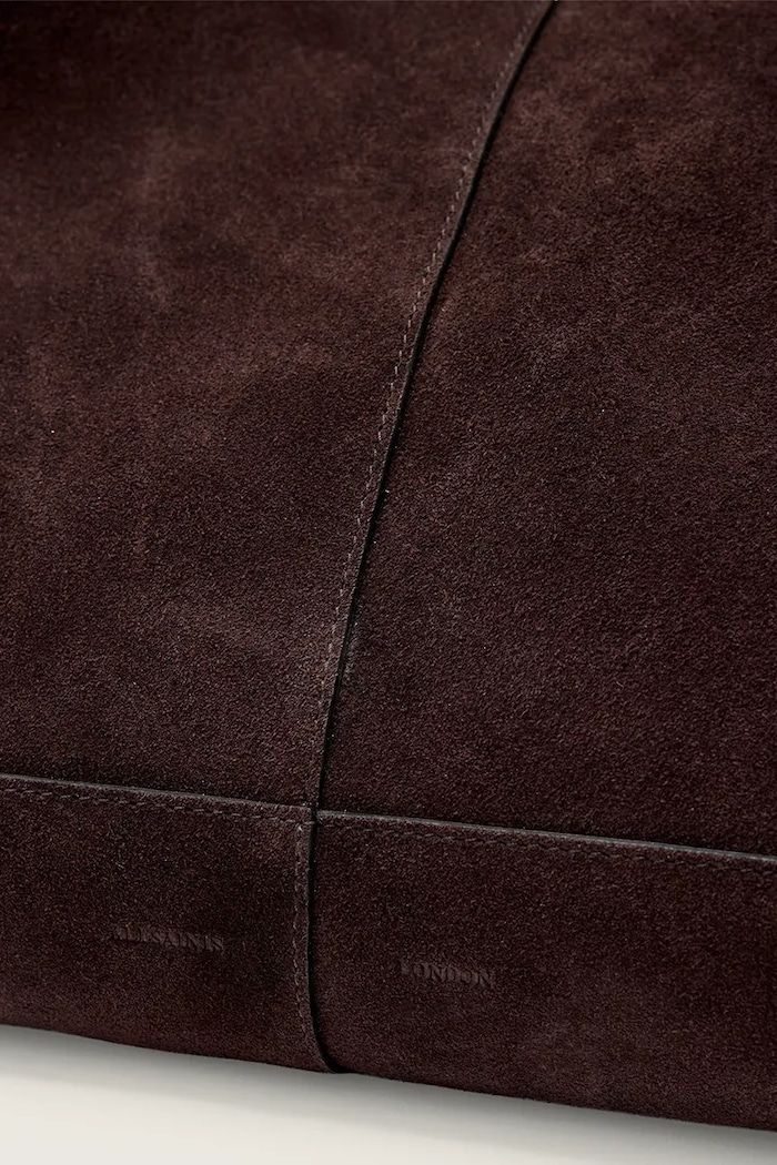 AllSaints torebka shopper damska zamszowa ROSALIE W715XD brązowy