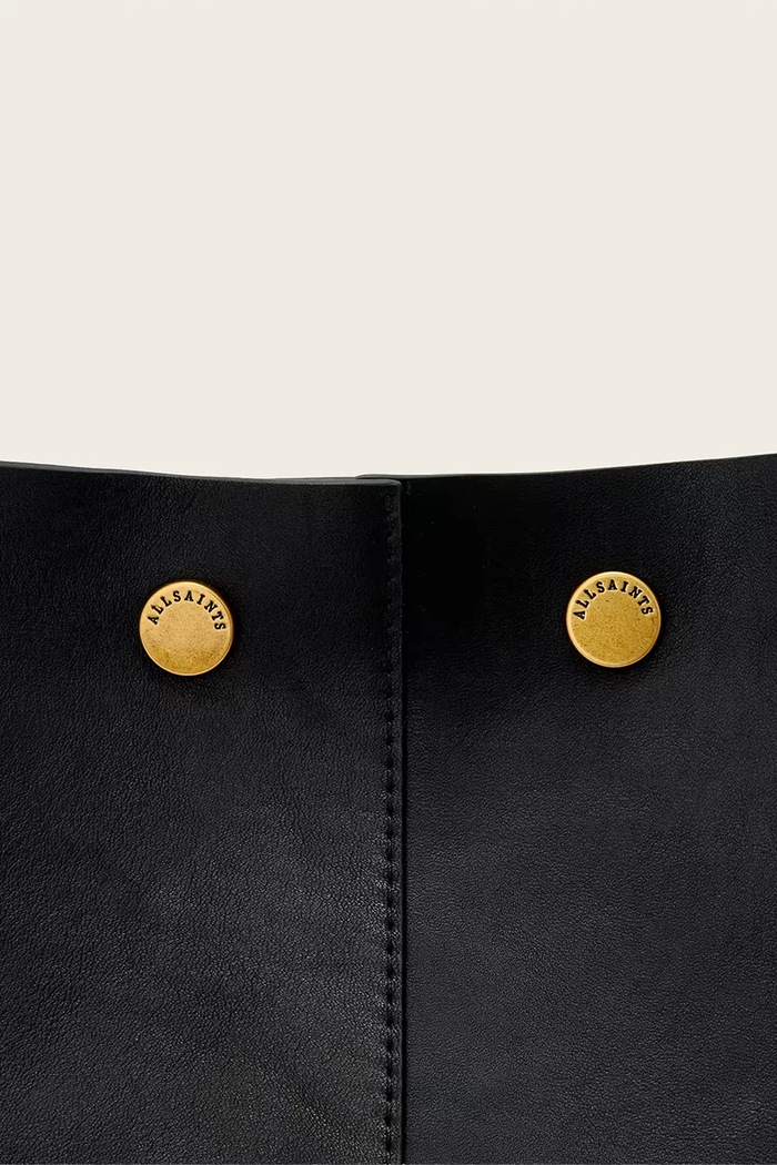 AllSaints torebka shopper damska skórzana ROSALIE czarny W713XD