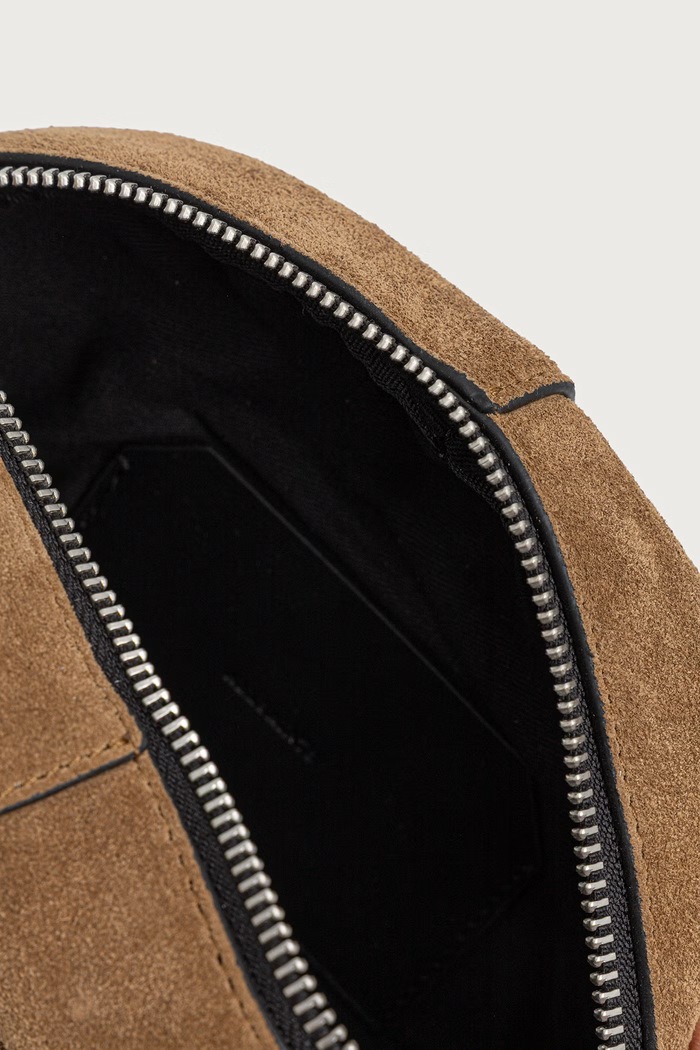 Akcesoria AllSaints Torebka crossbody damska zamszowa ROSALIE W711XD beżowy