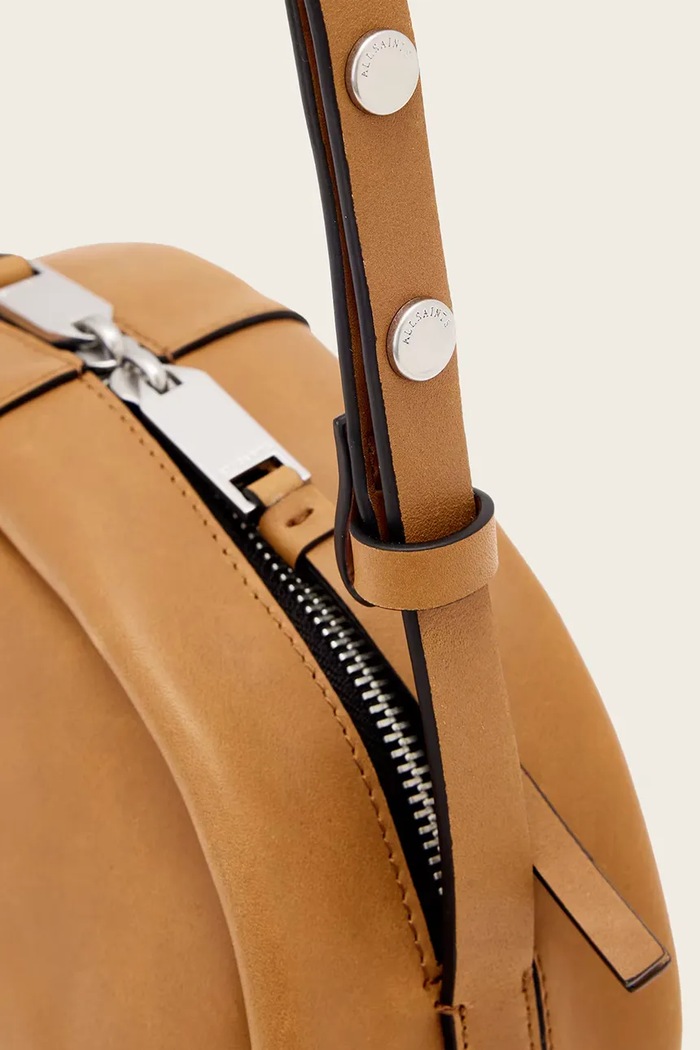 AllSaints torebka crossbody damska skórzana ROSALIE W710XD brązowy