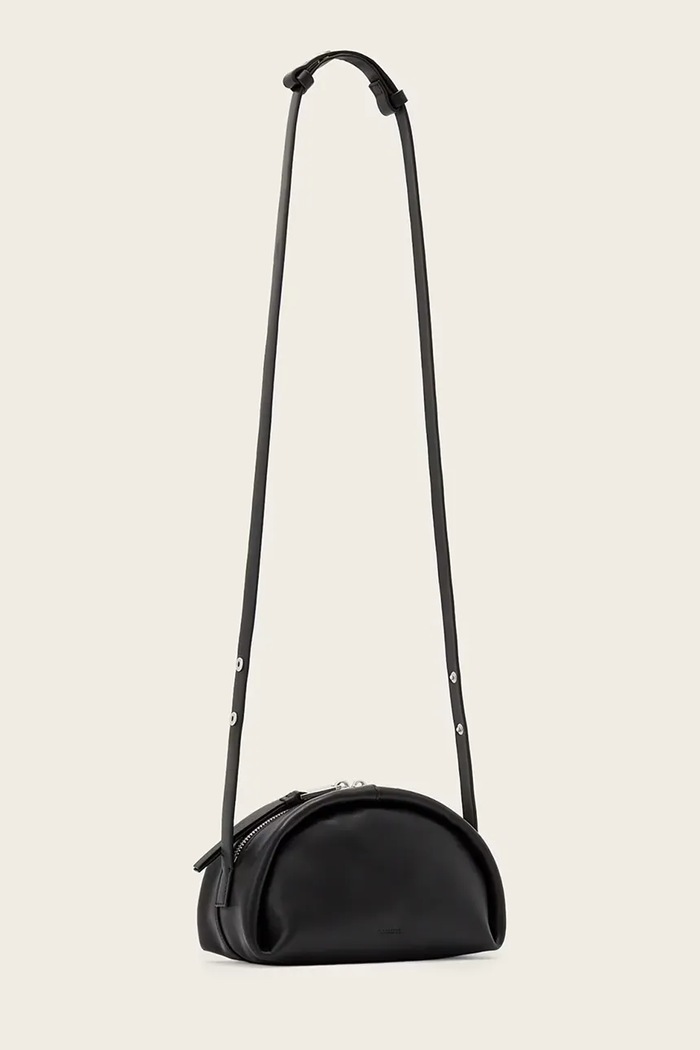 Akcesoria AllSaints Torebka crossbody damska skórzana ROSALIE W710XD czarny