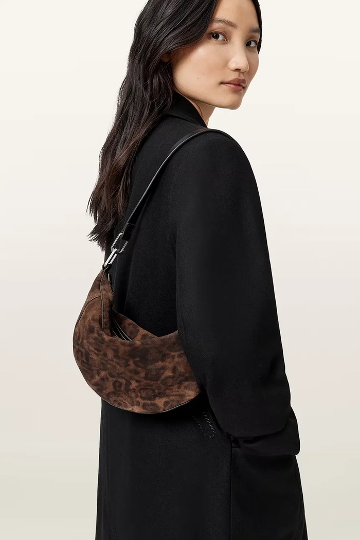 AllSaints torebka hobo damska zamszowa LUNA W681XD