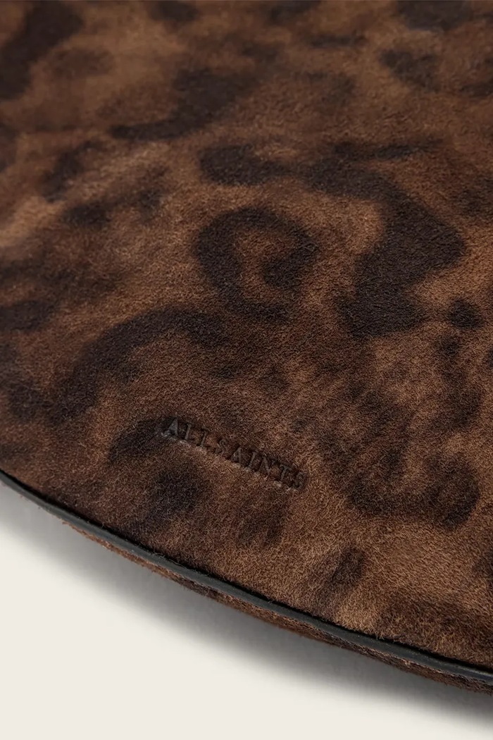 AllSaints torebka hobo damska zamszowa LUNA W681XD brązowy