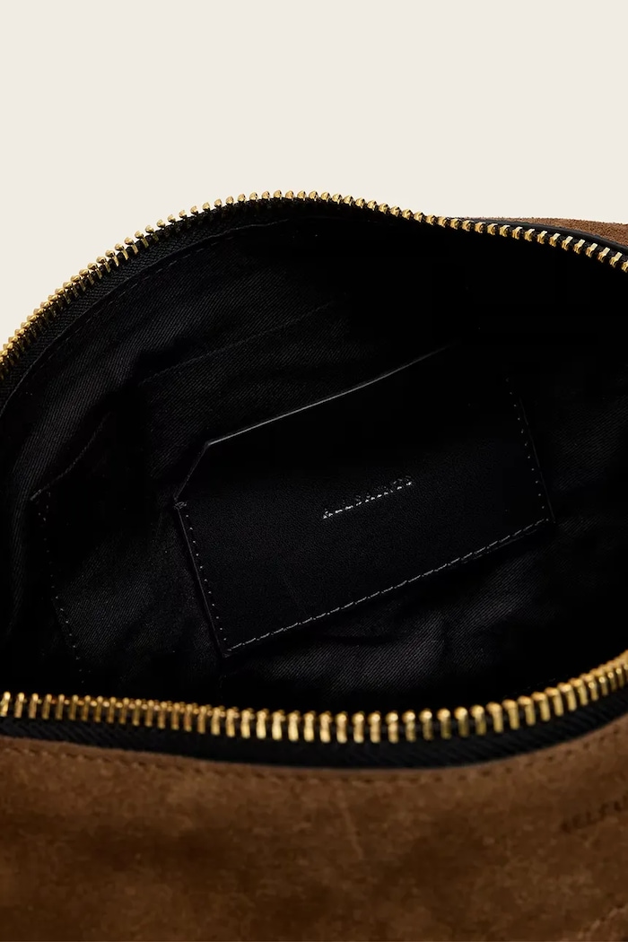 AllSaints hobo bag pentru femei, din piele întoarsă JEAN maro W377XE