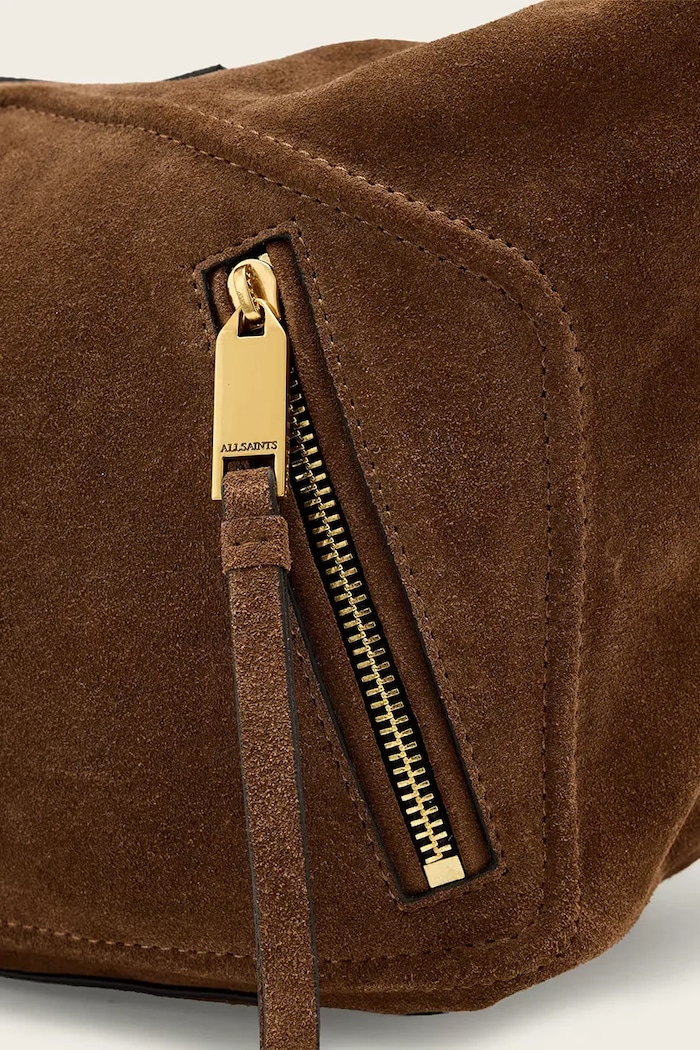 AllSaints hobo bag pentru femei, din piele întoarsă JEAN W377XE maro