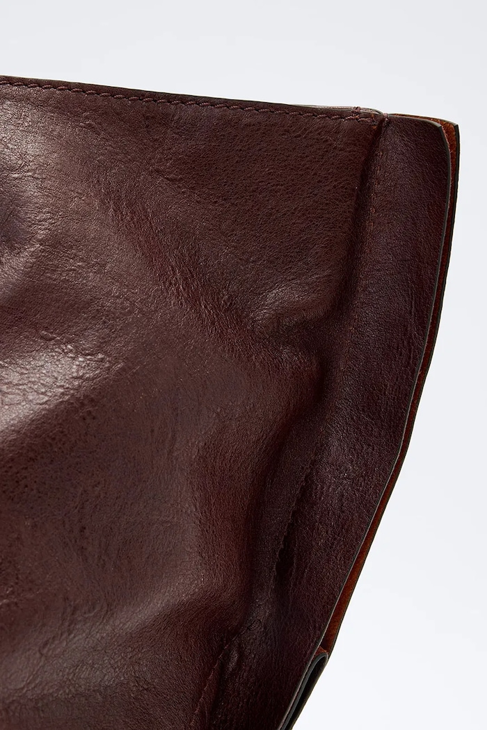 Akcesoria AllSaints Torebka shopper damska skórzana LUTECE W210XF bordowy