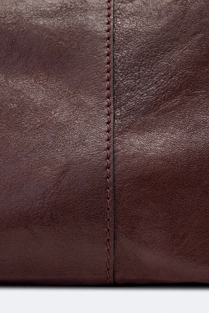 Torebka shopper damska skórzana LUTECE AllSaints W210XF bordowy